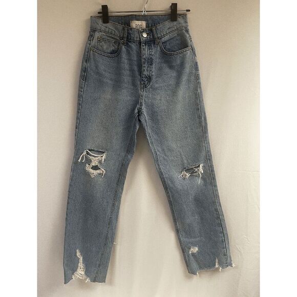 BDG Urban Outfitters Cowboy Jeans Distressed Raw Hem Size 27 - Picture 1 of 12